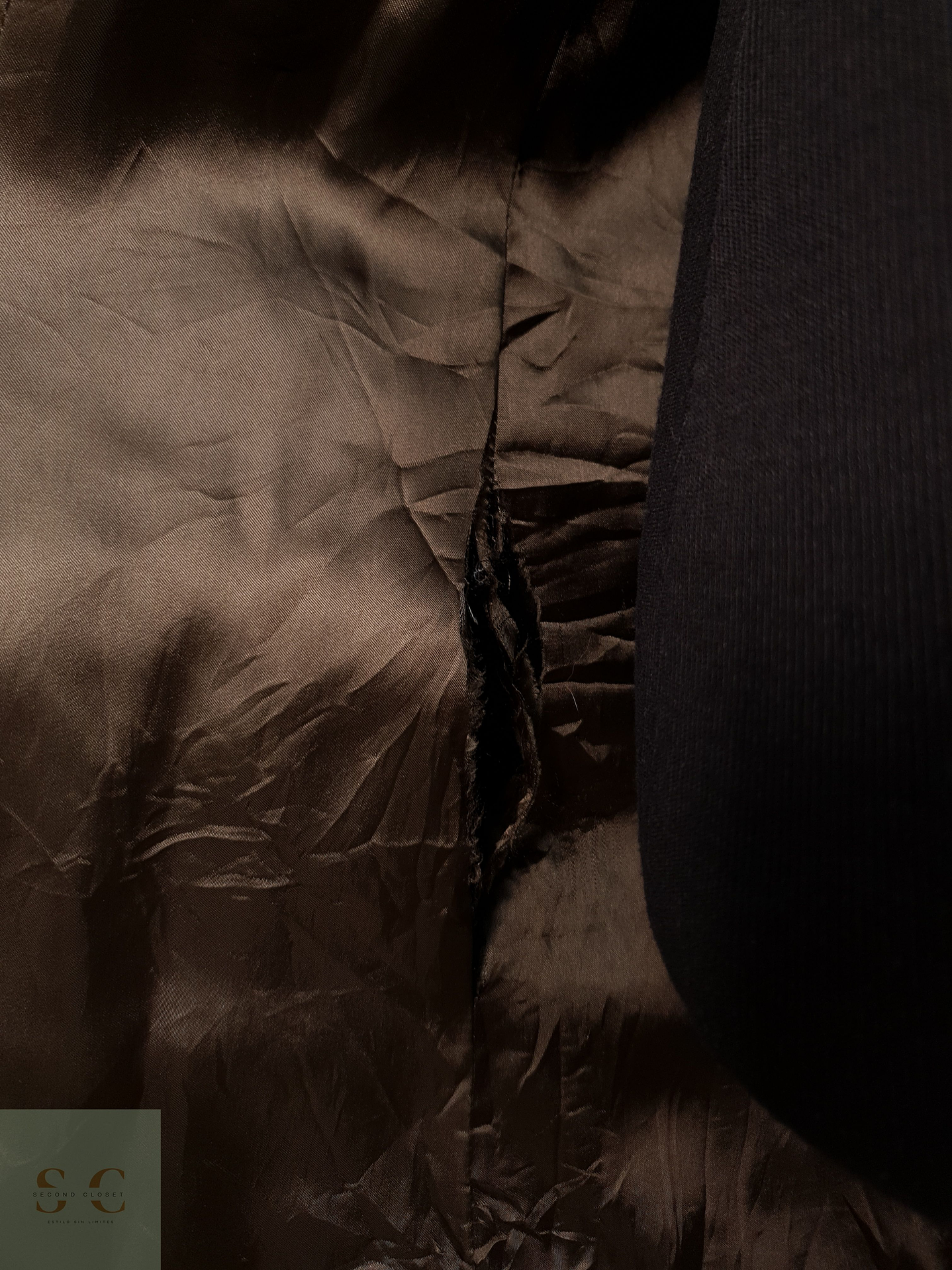 Abrigo Hombre Vintage algodon Cafe Talla SM 6