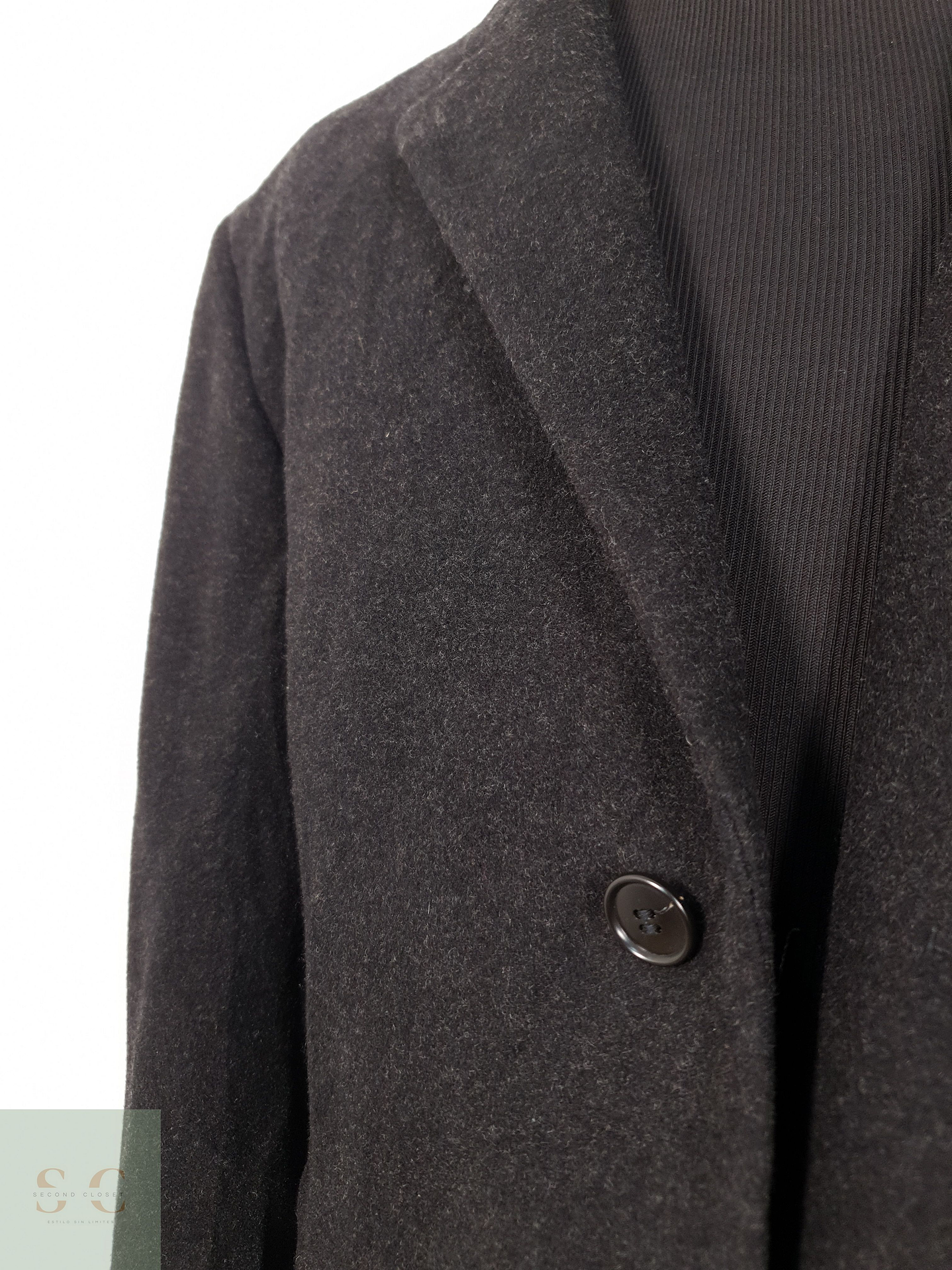 Abrigo Hombre J Philips lana cashmere Plomo Talla XL 3