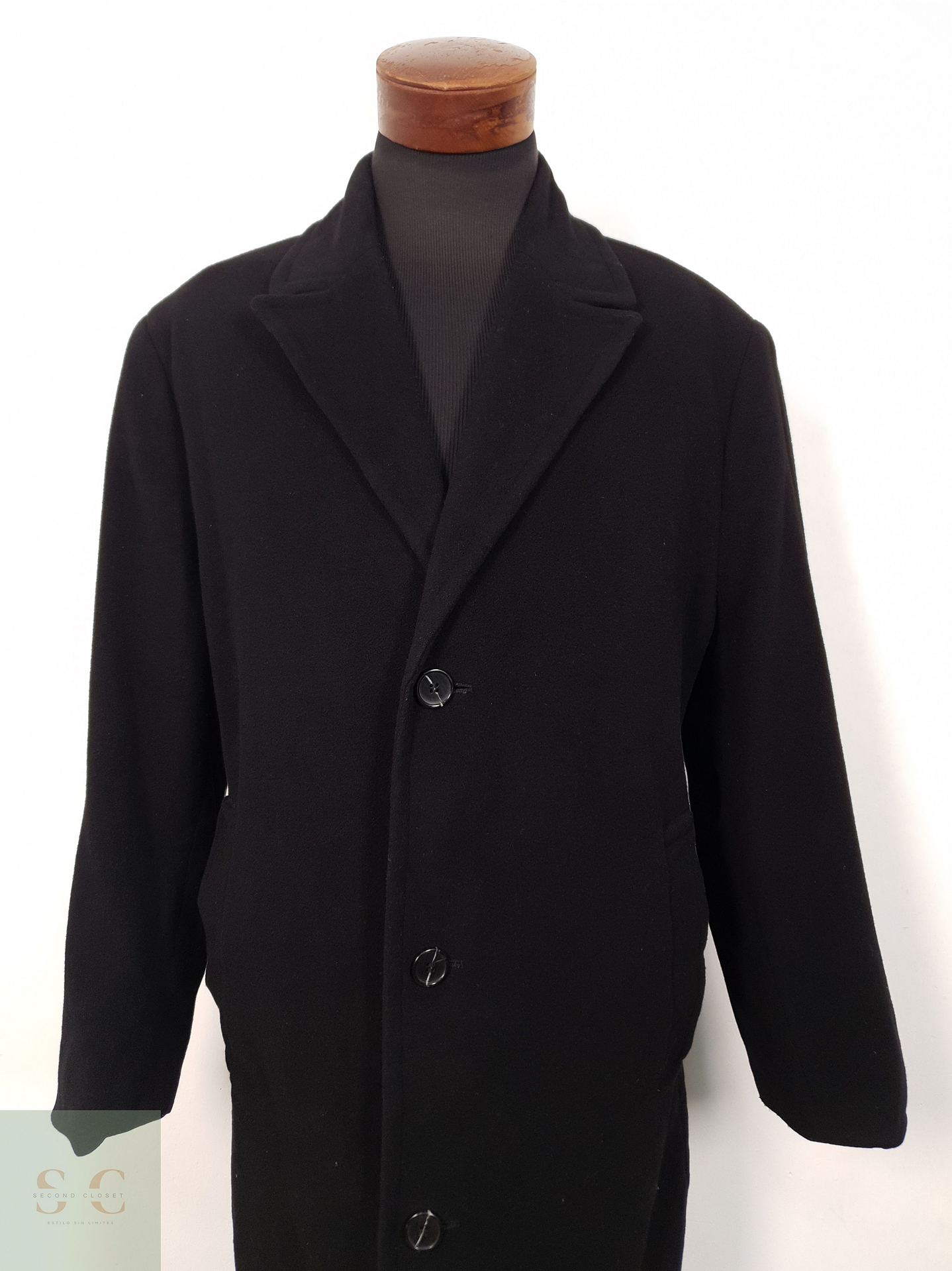 Abrigo Hombre Canda 80 lana Negro Talla LXL 7