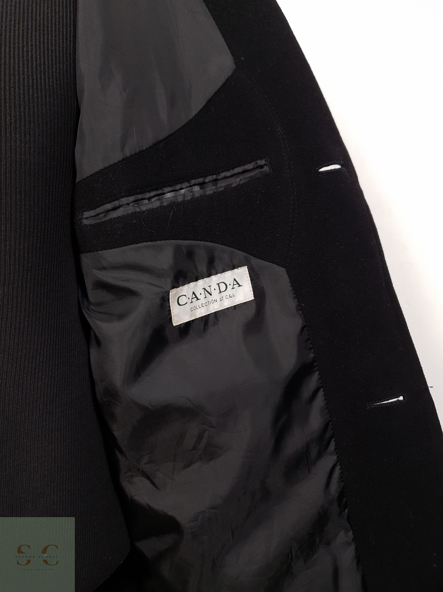 Abrigo Hombre Canda 80 lana Negro Talla LXL 8