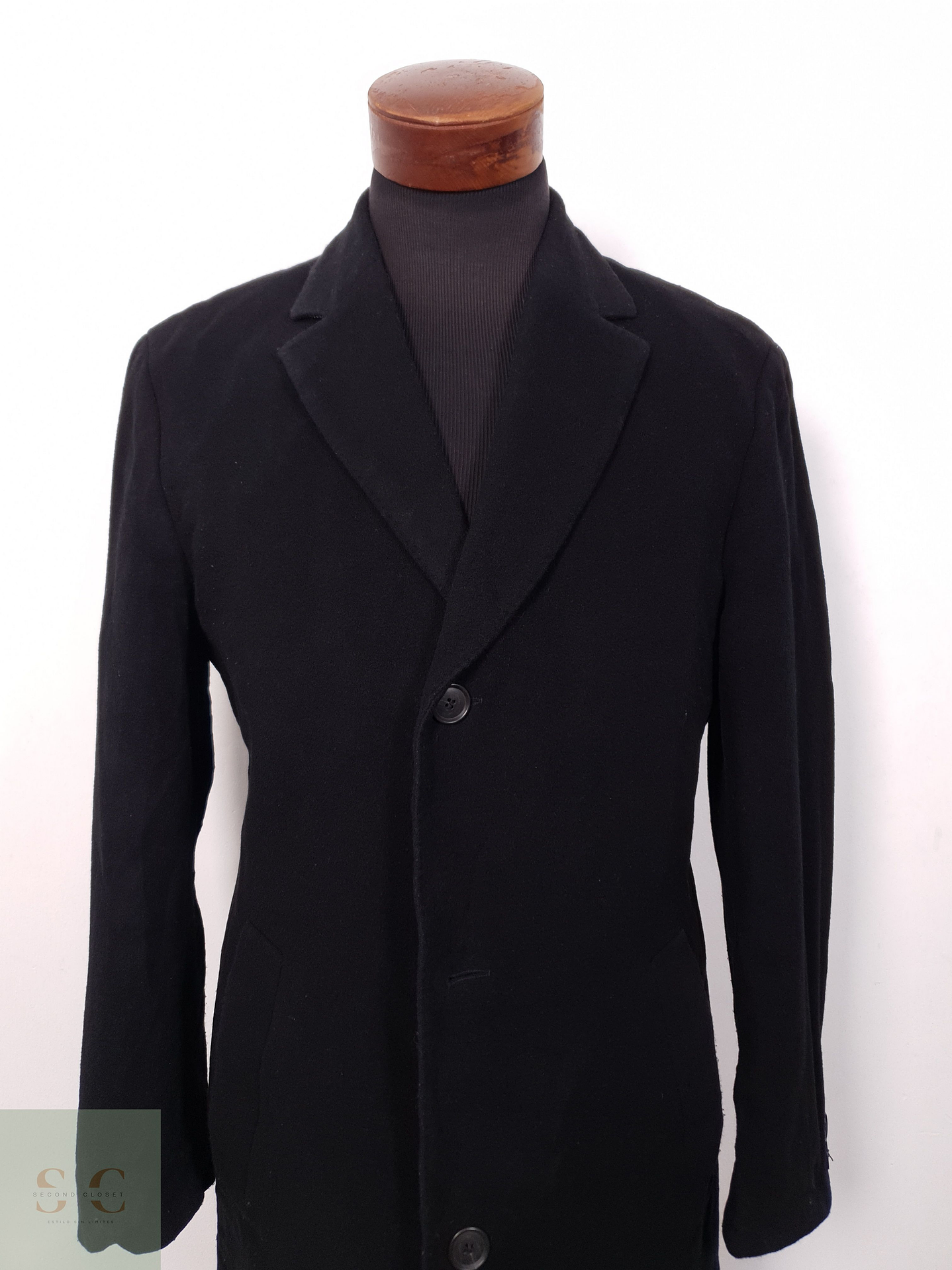 Abrigo Hombre Hugo Boss 70 lana virgen 10 cashmere Talla M 2