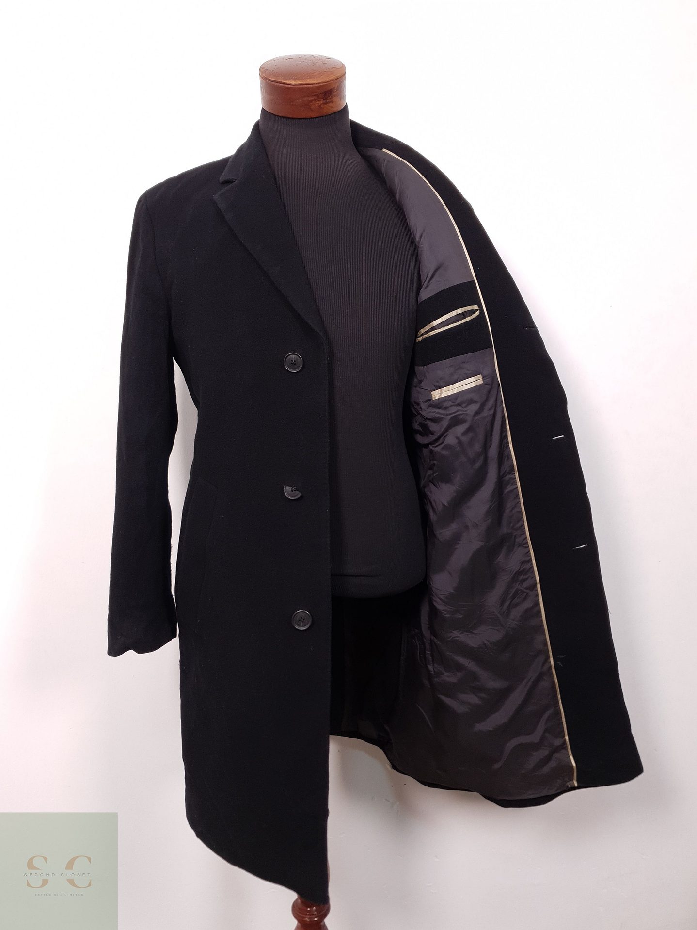 Abrigo Hombre Hugo Boss 70 lana virgen 10 cashmere Talla M 1