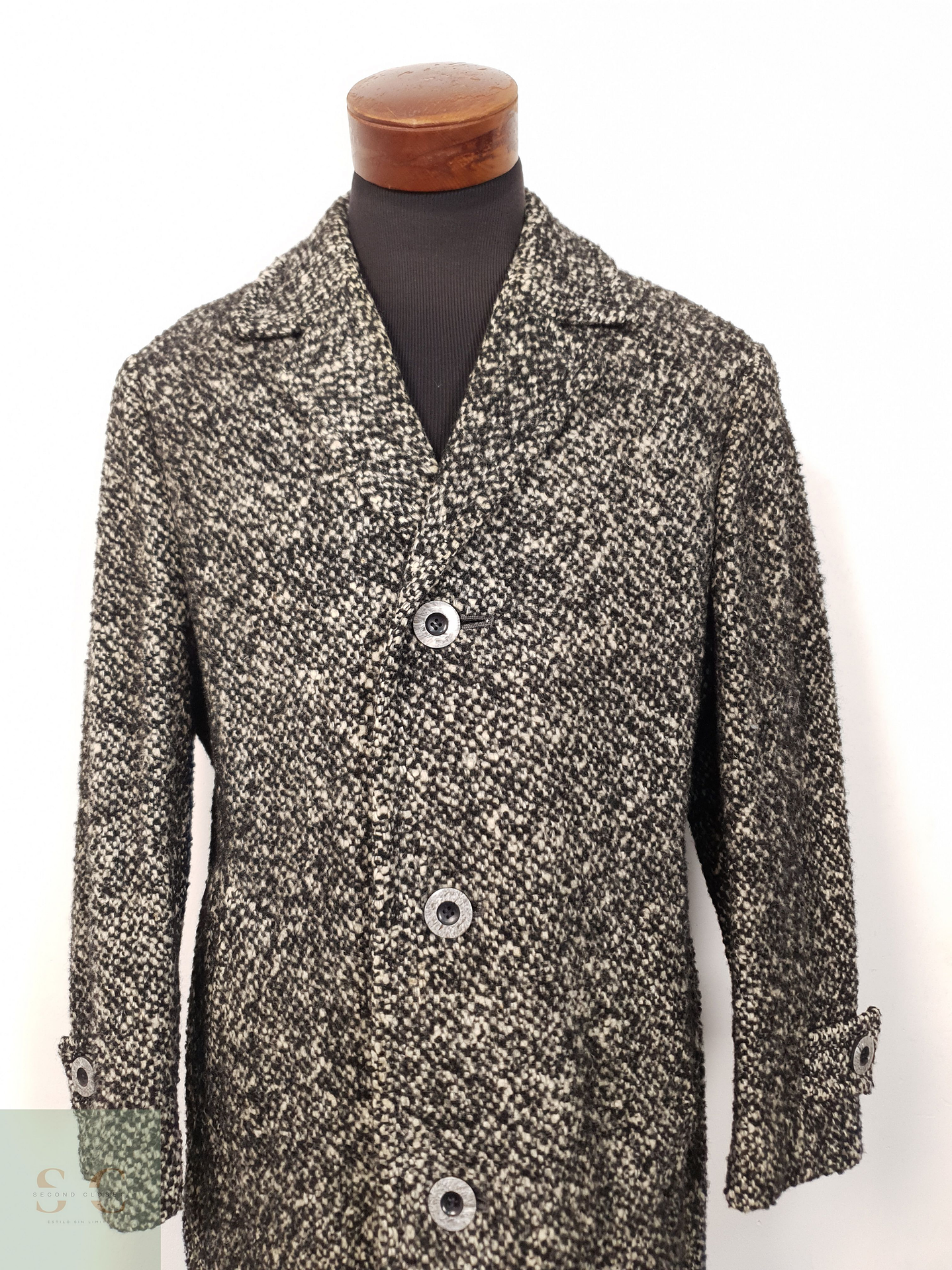 Abrigo Hombre Funk lana virgen mohair Talla M 7