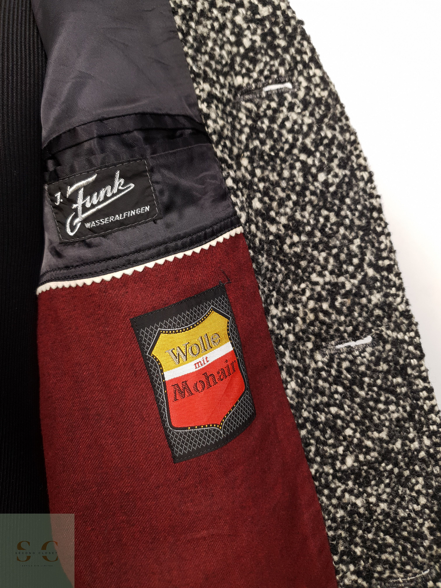 Abrigo Hombre Funk lana virgen mohair Talla M 9