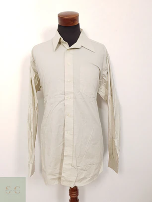 Camisa Hombre Canda Beige Liso Talla XXL