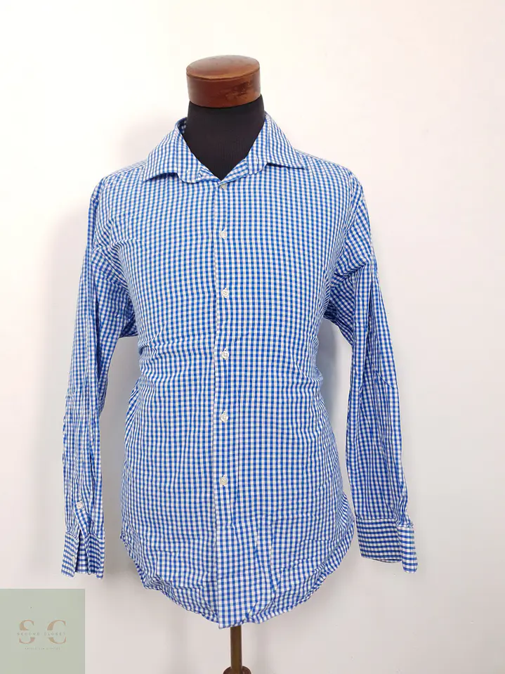 Camisa Hombre MC Neal Celeste Cuadros Talla XXL 1