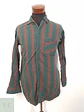 Camisa Hombre Vintage Verde Burdeos Rayas Talla L - Miniatura 1