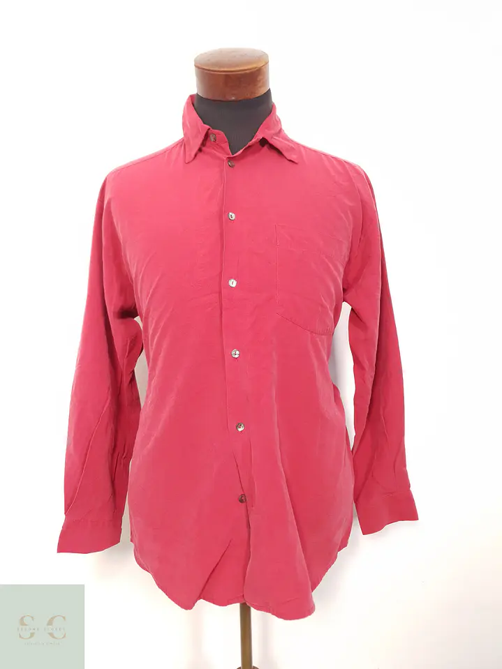 Camisa Hombre Cecil Rojo Liso Talla S (M) 1