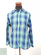 Camisa Hombre Vintage Azul Verde Cuadros Talla XL - Miniatura 1