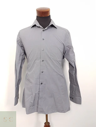 Camisa Hombre Royal Class Gris Liso Talla L