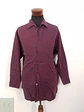 Camisa Hombre Vintage Burdeos Liso Talla XXXL - Miniatura 1