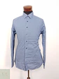 Camisa Hombre Olymp Azul Microcuadros Talla M - Miniatura 1