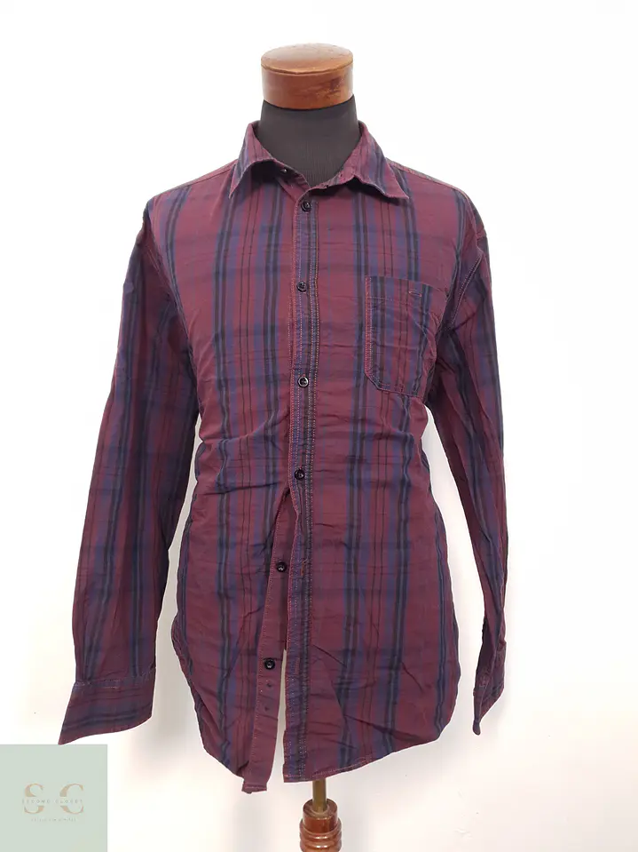 Camisa Hombre Reward Burdeos Cuadros Talla XXL 1