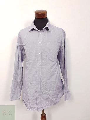 Camisa Hombre Canda Violeta Microcuadros Talla XXL