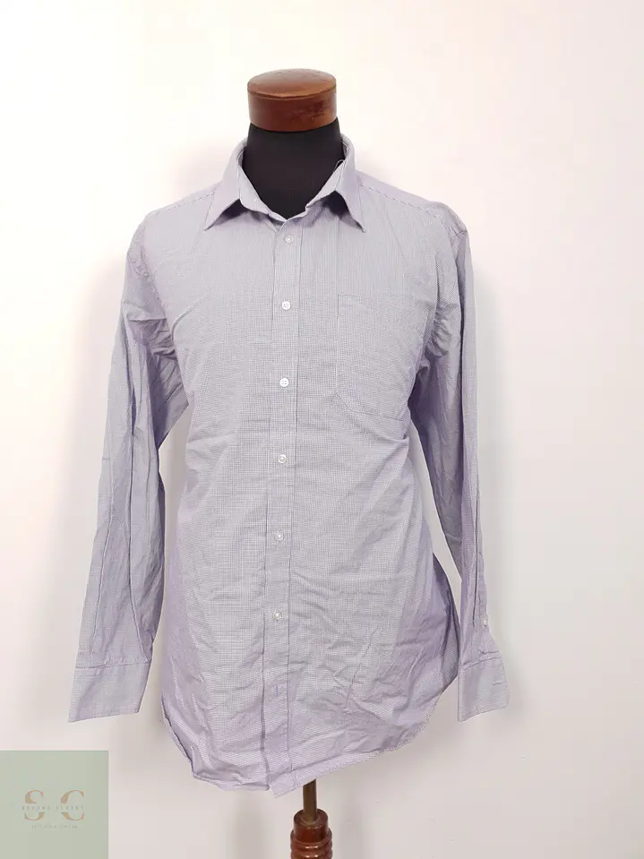 Camisa Hombre Canda Violeta Microcuadros Talla XXL 1