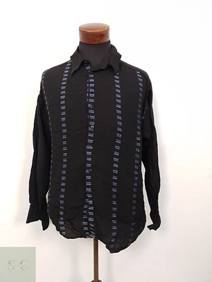 Camisa Hombre Vintage Negro Talla L