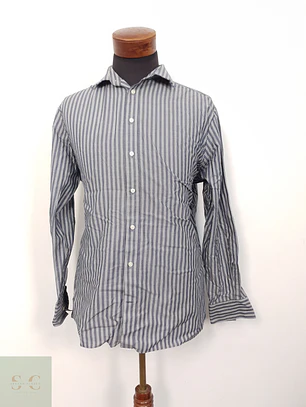 Camisa Hombre Yorn Azul Rayas Talla L