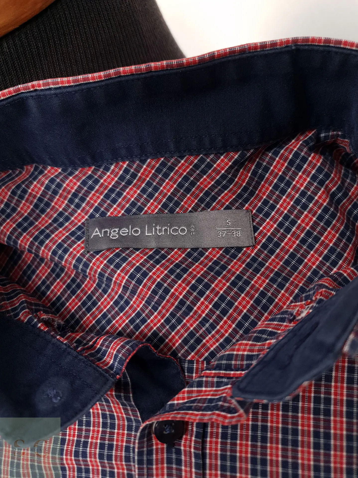 Camisa Hombre Angelo Litrico Rojo Azul Rombos Talla S 3