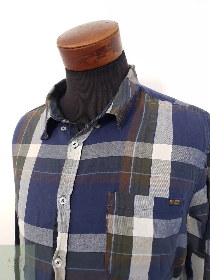 Camisa Hombre Silver Lake Azul Cuadros Talla XXXL 2