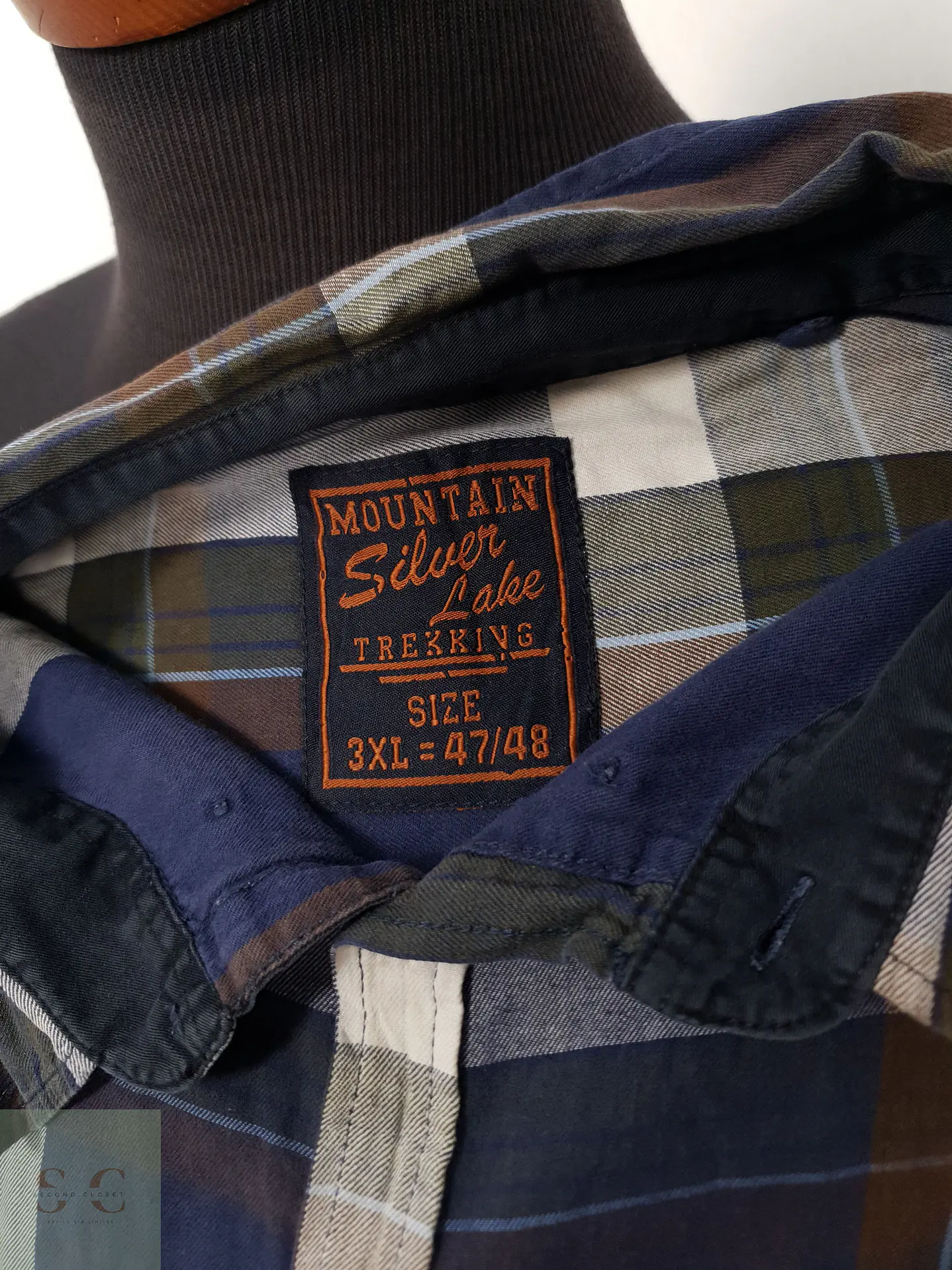 Camisa Hombre Silver Lake Azul Cuadros Talla XXXL 3