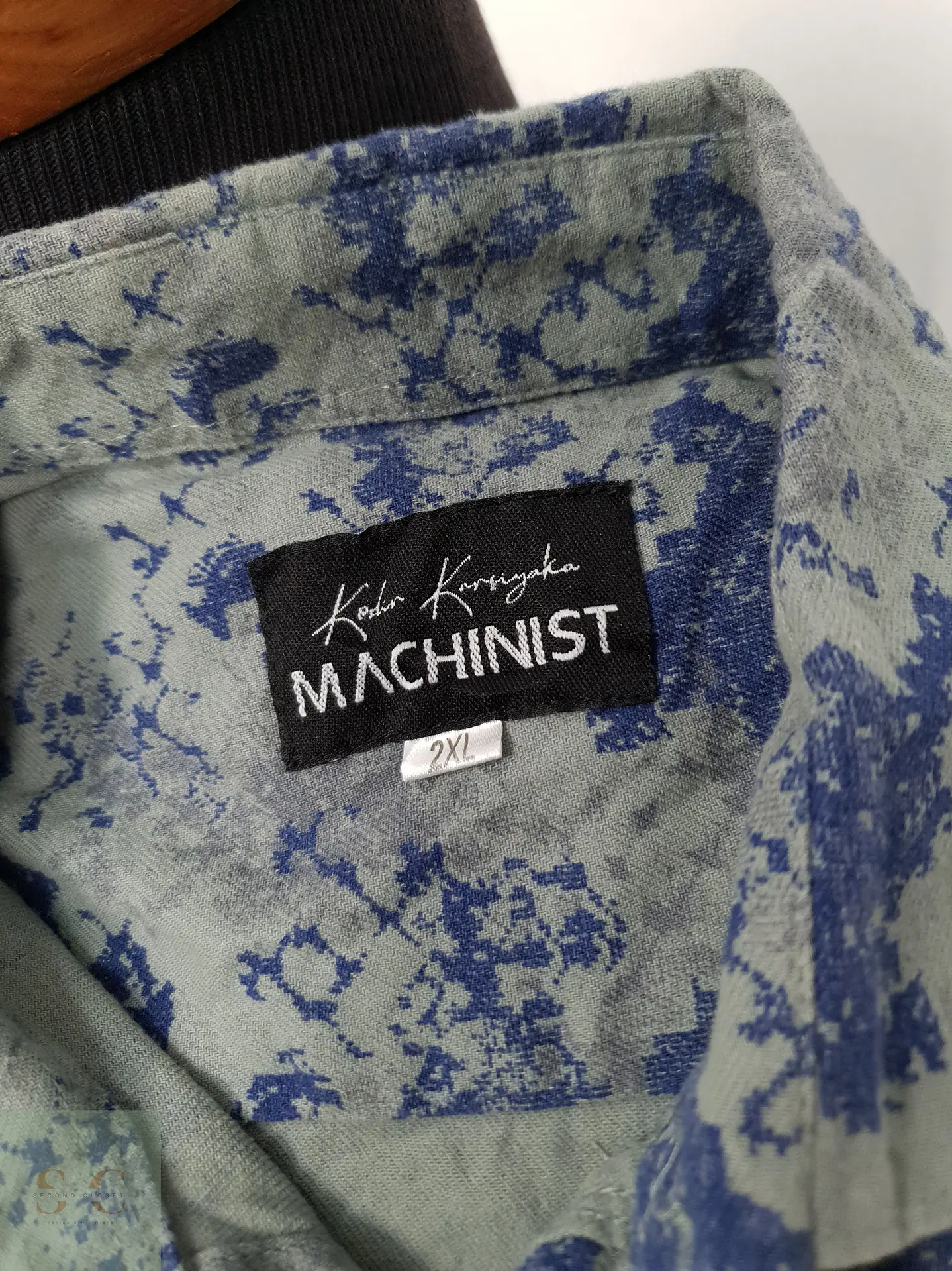 Camisa Hombre Machinist Verde Azul Talla XXL 3