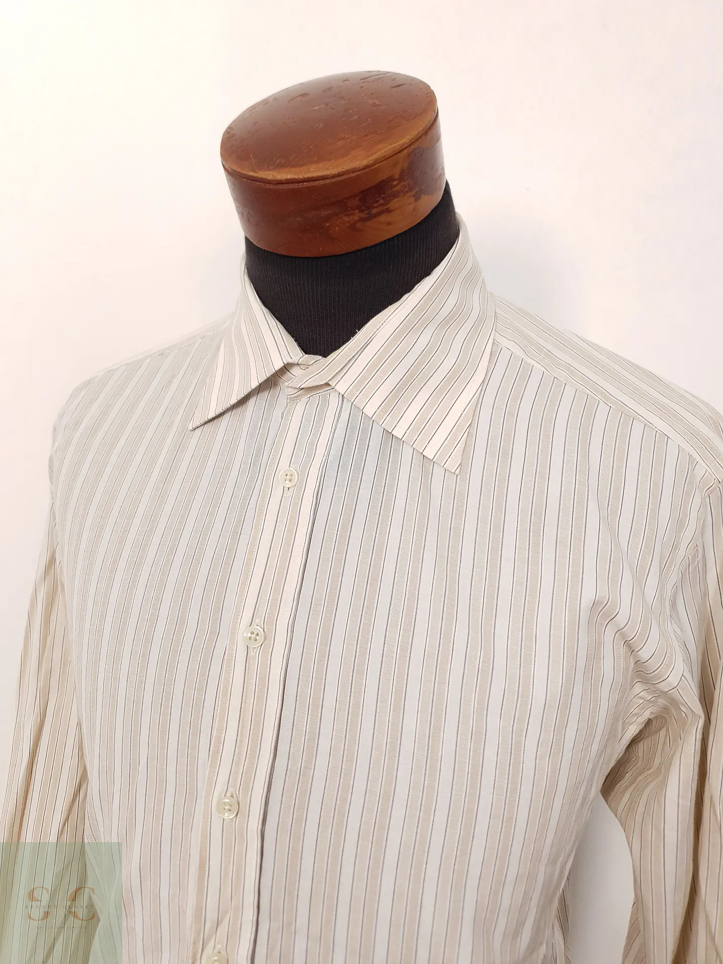 Camisa Hombre Bexley Beige Rayas Talla L 2