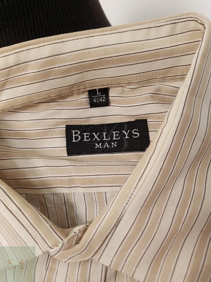 Camisa Hombre Bexley Beige Rayas Talla L 3