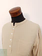 Camisa Hombre Vintage Beige Liso Talla XXL - Miniatura 2