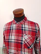 Camisa Hombre Vintage Rojo Azul Cuadros Talla M - Miniatura 2