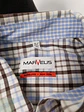 Camisa Hombre Marvelis Celeste Marron Cuadros Talla L - Miniatura 3