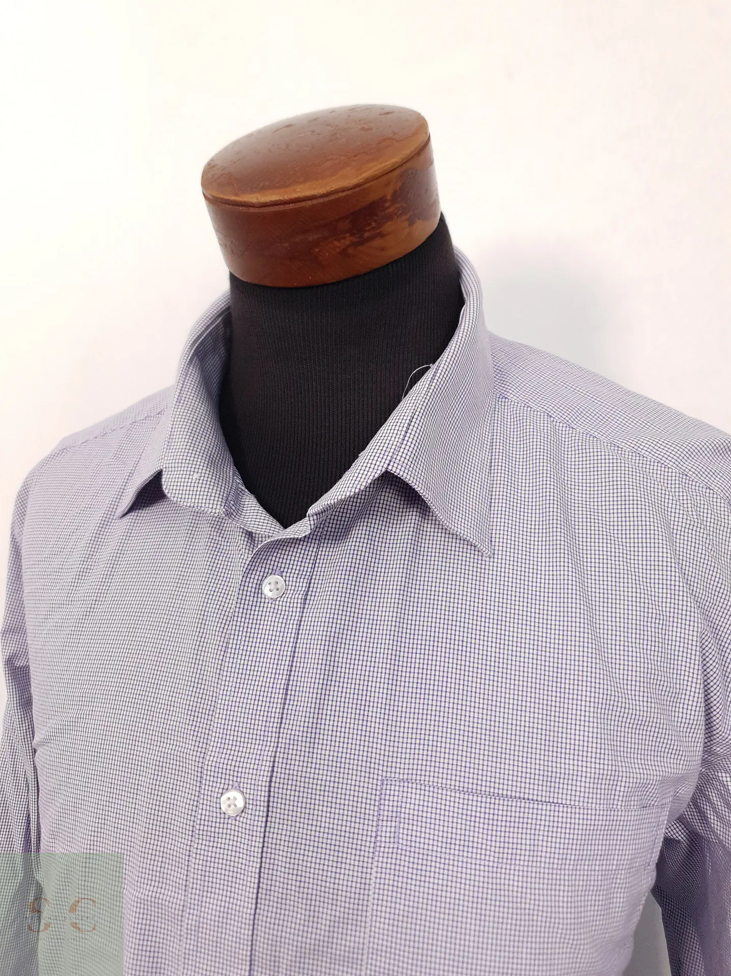 Camisa Hombre Canda Violeta Microcuadros Talla XXL 2