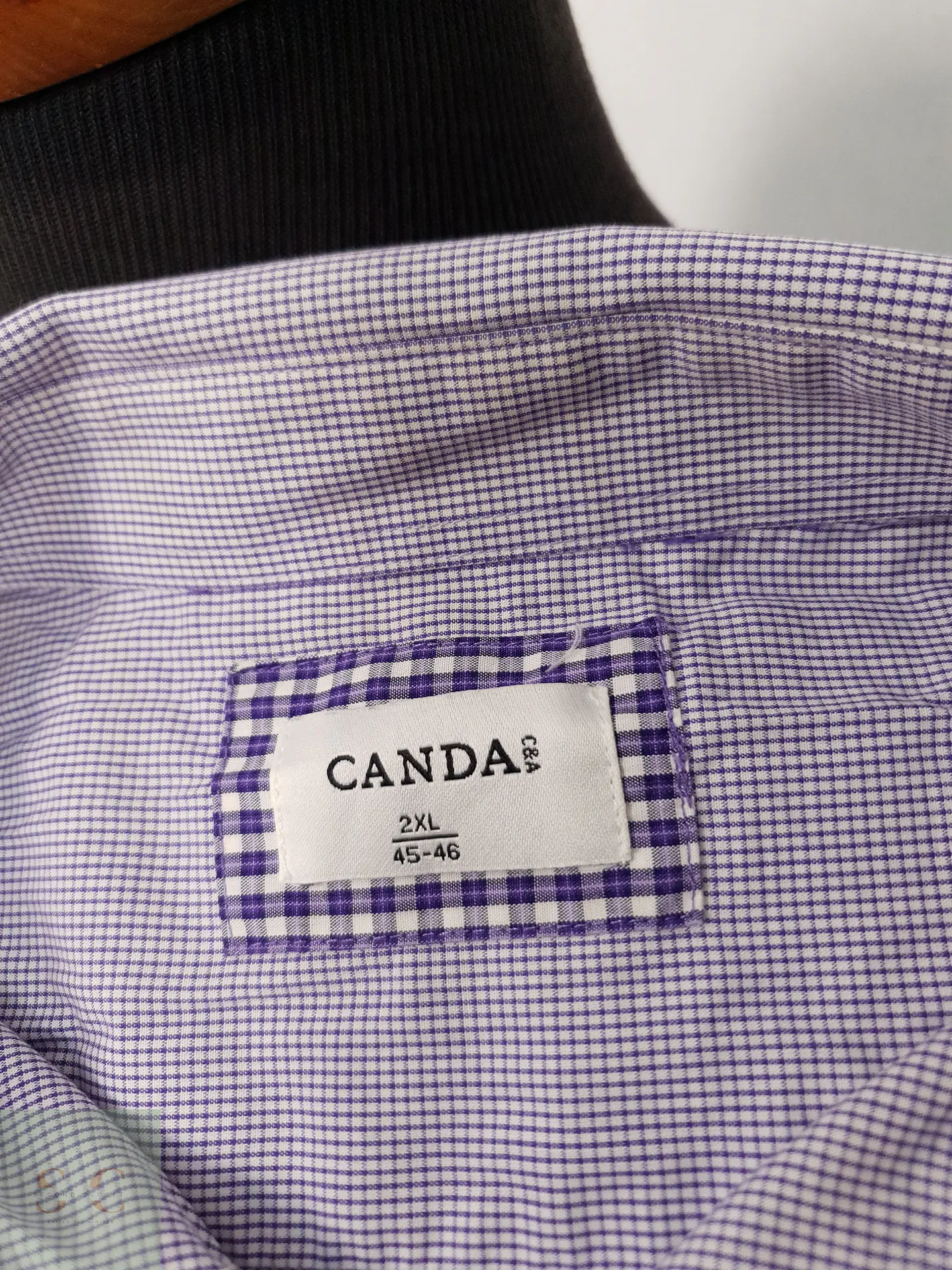 Camisa Hombre Canda Violeta Microcuadros Talla XXL 3