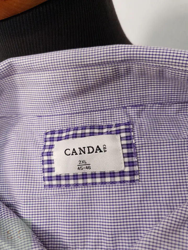 Camisa Hombre Canda Violeta Microcuadros Talla XXL 3