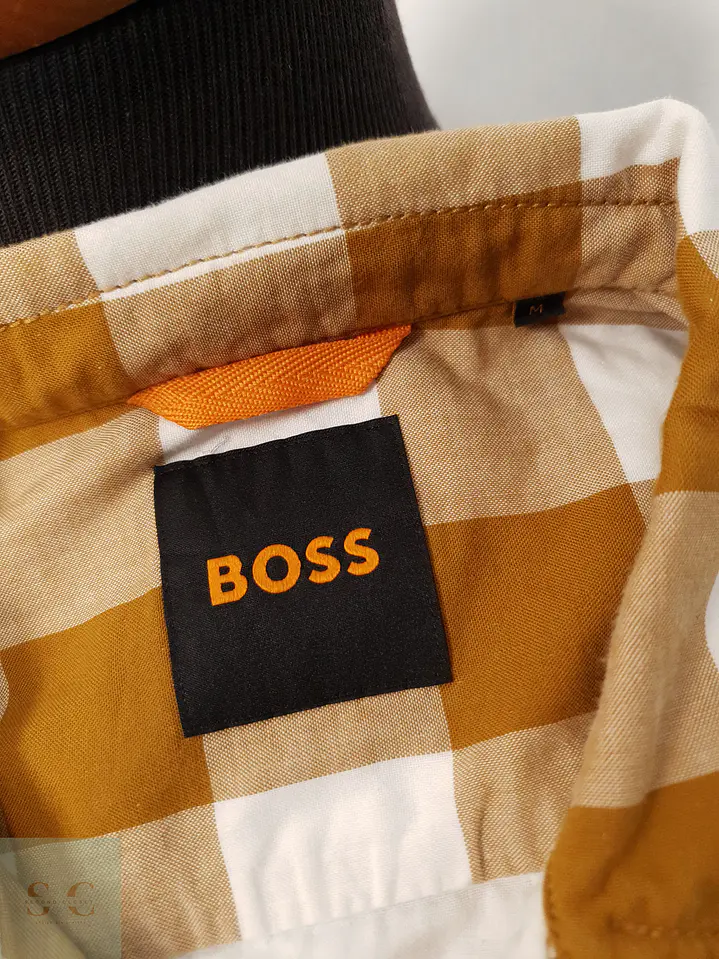 Camisa Hombre Hugo Boss Café Blanco Cuadros Talla M 3