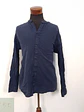Camisa Hombre Jean Pascale Azul Liso Mezcla Lino Talla XXL - Miniatura 1