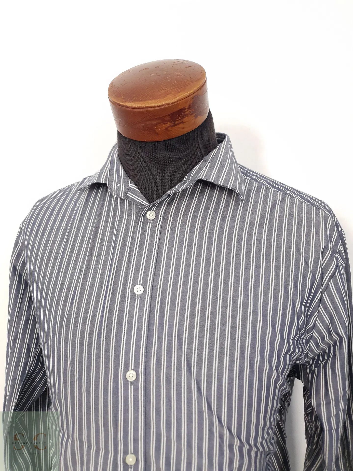Camisa Hombre Yorn Azul Rayas Talla L 2