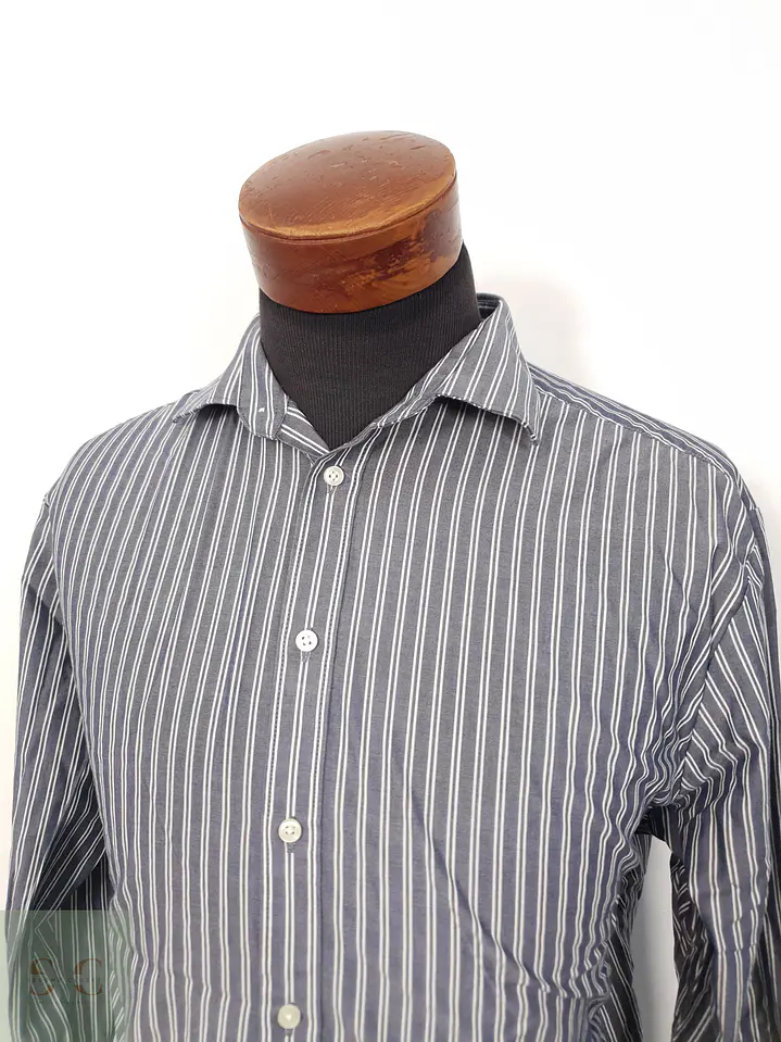 Camisa Hombre Yorn Azul Rayas Talla L 2
