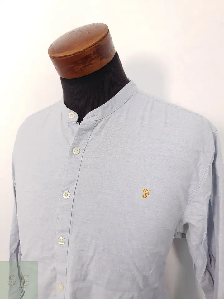 Camisa Hombre Farah Gris Liso Talla XXL 2