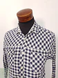 Camisa Hombre H&M Azul Blanco Cuadros Talla L SLIM - Miniatura 2