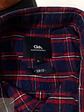 Camisa Hombre Clockhouse Rojo Azul Cuadros Talla L SLIM - Miniatura 3