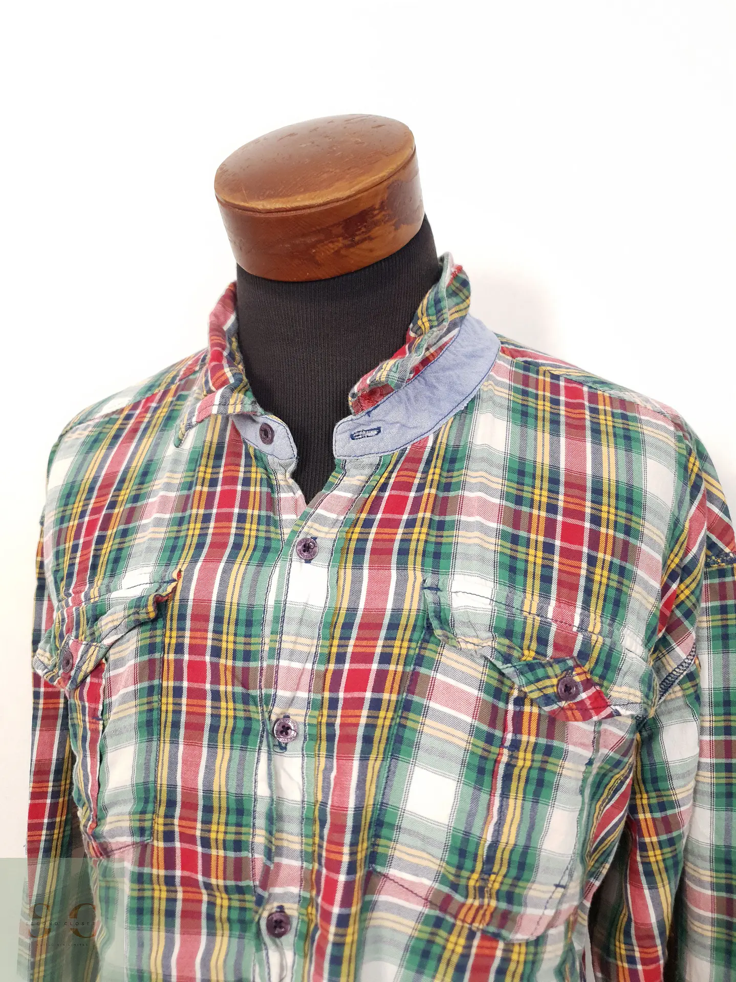 Camisa Hombre Greystone Verde Rojo Blanco Cuadros Talla XXXL 3
