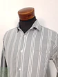 Camisa Hombre Camel Gris Rayas Talla XL - Miniatura 2