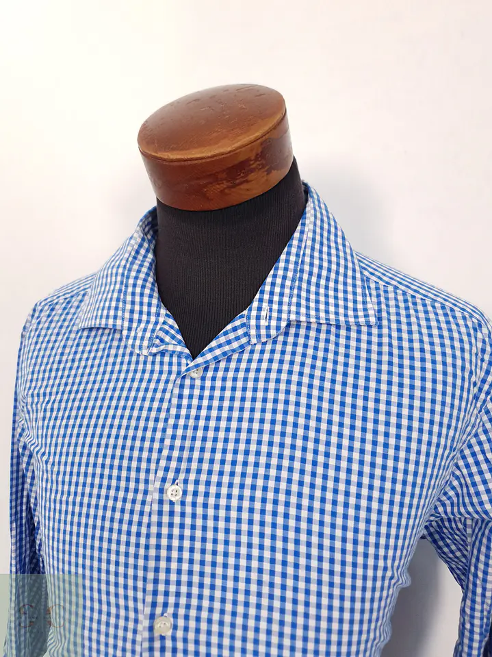 Camisa Hombre MC Neal Celeste Cuadros Talla XXL 3