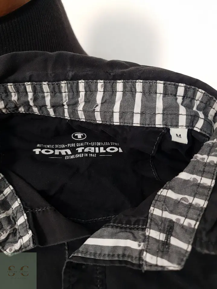 Camisa Hombre Tom Tailor Negro Letras Talla M 2