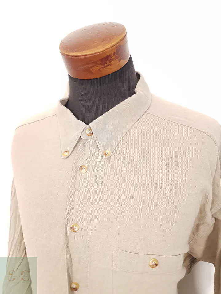 Camisa Hombre Casamoda Beige Liso Talla 6XL 3