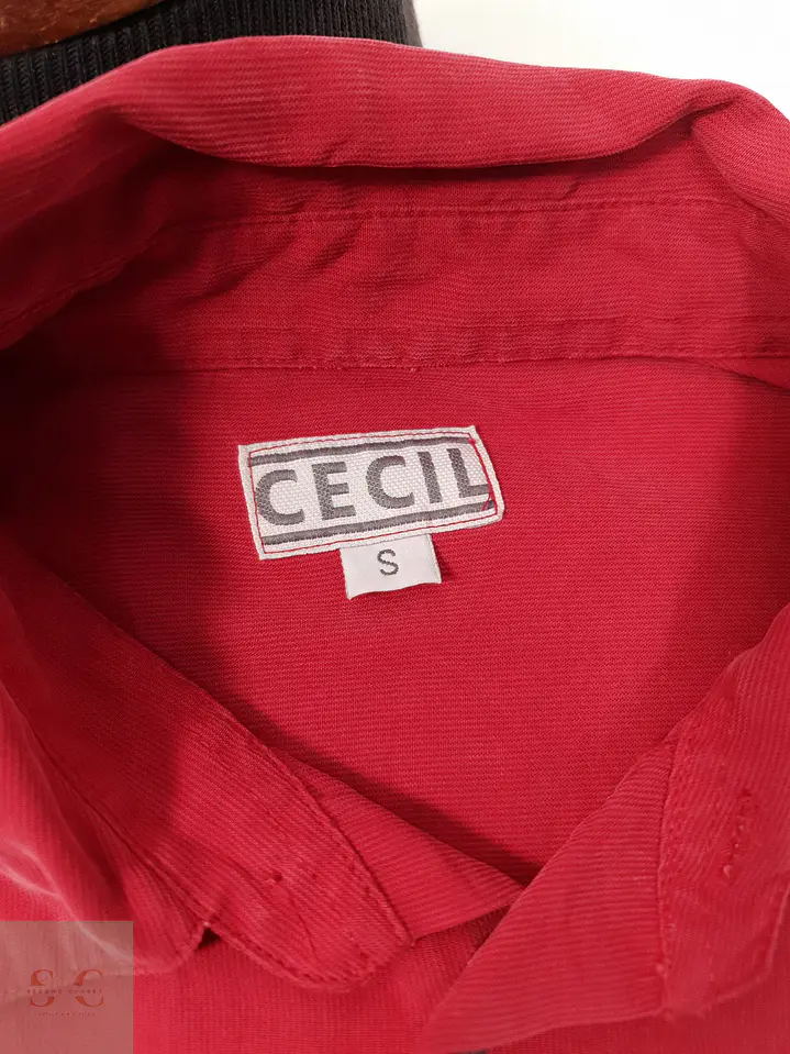 Camisa Hombre Cecil Rojo Liso Talla S (M) 3