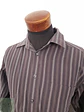 Camisa Hombre TCM Negro Gris Rayas Talla L - Miniatura 2