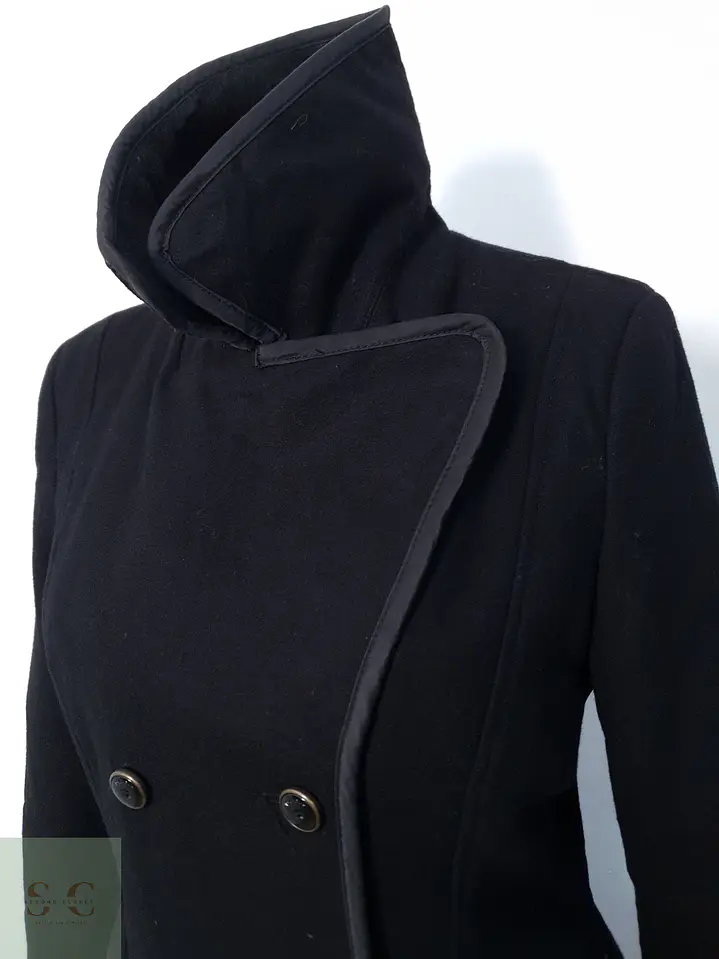 Abrigo Mujer Dept 60% lana Negro cruzado Talla M 1