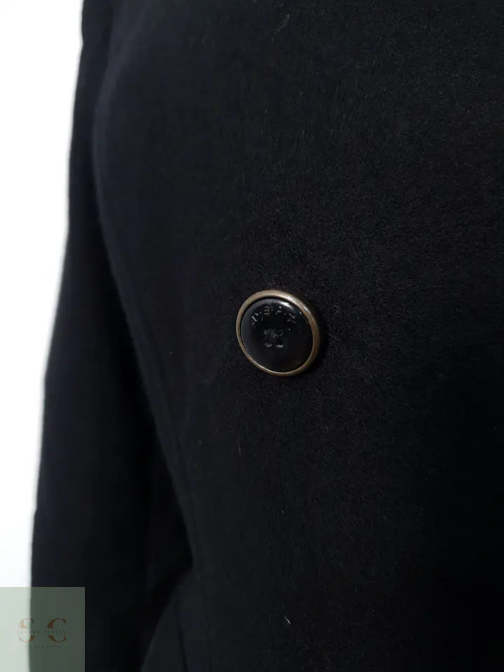 Abrigo Mujer Dept 60% lana Negro cruzado Talla M 3