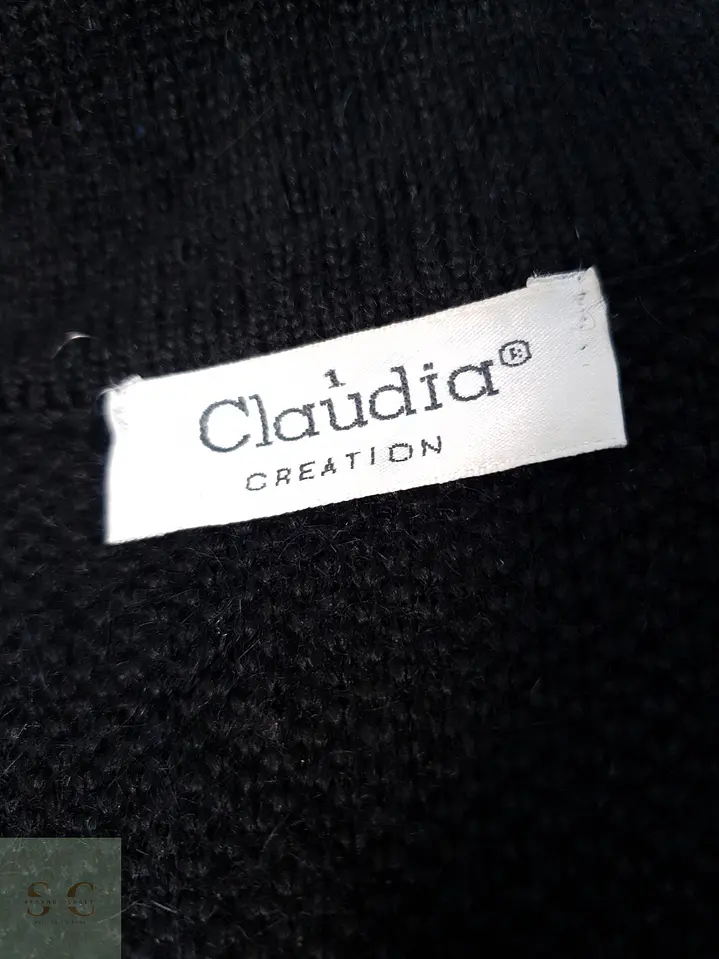 Abrigo Mujer Claudia Lana Negro Talla M 4